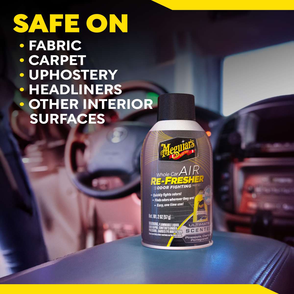  Meguiar's Whole Car Air Re-Fresher Odor Eliminator - Ultimate Scentedl